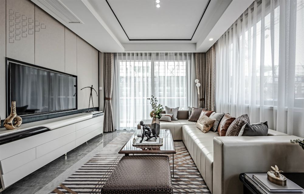 佛山市雅居樂·江畔明珠輕奢風(fēng)格四居室裝修案例